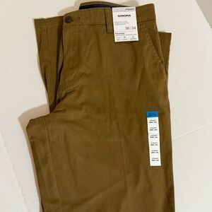 Sonoma Men's Tan Chinos Flexwear straight leg 36/34